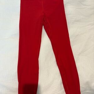 Vuori Red Leggings Full-Length Stretch